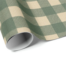 Gingham Grön Rustik Landsbygd