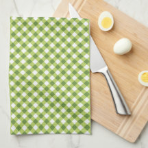 Gingham Grön Vit Enkel