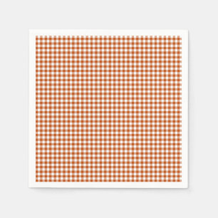 Gingham-Harvest Orange-Papper Napkins Pappersservett