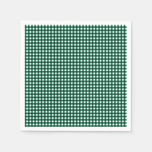 Gingham-Jade Grönt-Papper Napkins Pappersservett