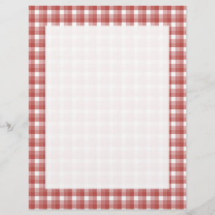 Gingham kolla mönster. Röd och vit.