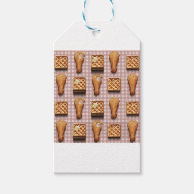 Gingham kycklingvåfflor presentetikett (Framsidan)