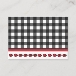 Gingham Ladybug Visitenkort Visitkort