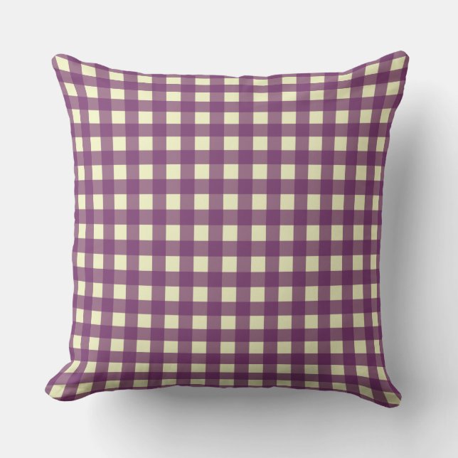GINGHAM - LILA & WHITE KUDDE (Framsida)