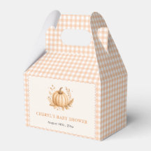 Gingham Liten Pumpa Baby Shower