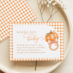 Gingham Little Pumpkin Böcker för Baby Kort