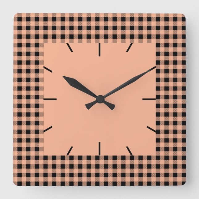 Gingham Melon och Black Fyrkantig Klocka (Framsida)