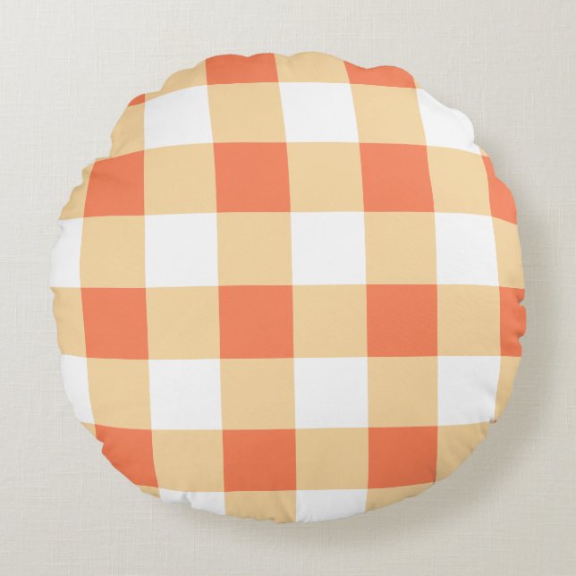 Gingham Mönster Dekorativ kudde (Framsidan)