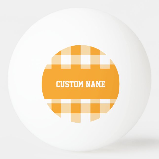 Gingham Mönster eget namn Pingisboll (Framsidan)