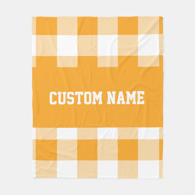 Gingham Mönster Fleecefilt (Framsidan)