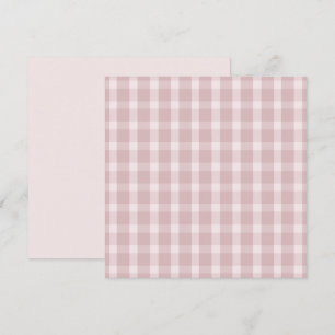 Gingham-mönster i ballerinorosa preppy-färger kort