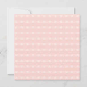 Gingham-mönster i rosabränd rosa och pastellpersik kort