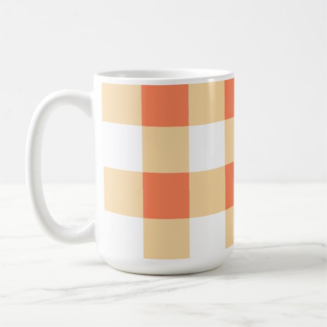 Gingham Mönster Kaffemugg (Vänster)