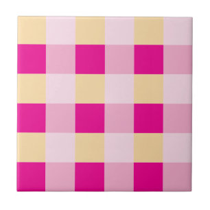 Gingham Mönster Kakelplatta