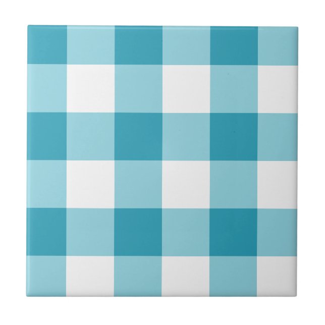 Gingham Mönster Kakelplatta (Framsidan)