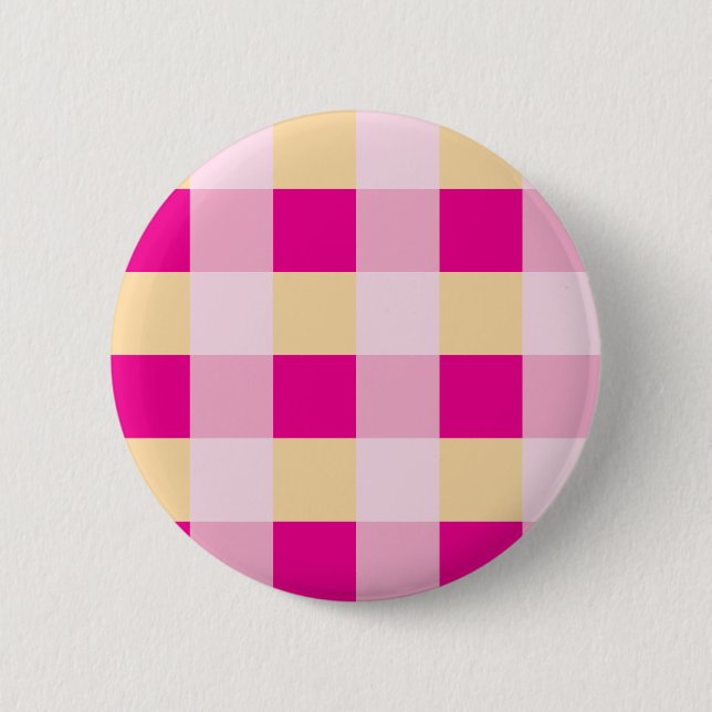Gingham Mönster Knapp (Framsida)