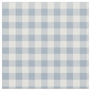 Gingham Mönster Kustnära Rutig Vit Matt Blå Tyg