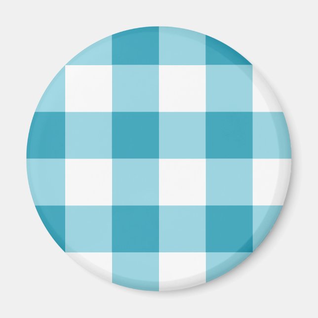 Gingham Mönster Magnet (Framsidan)