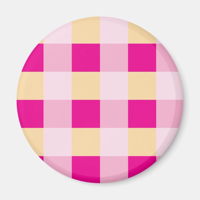 Gingham Mönster Magnet (Framsidan)