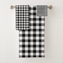 Gingham Mönster, Modern Black and White Checked