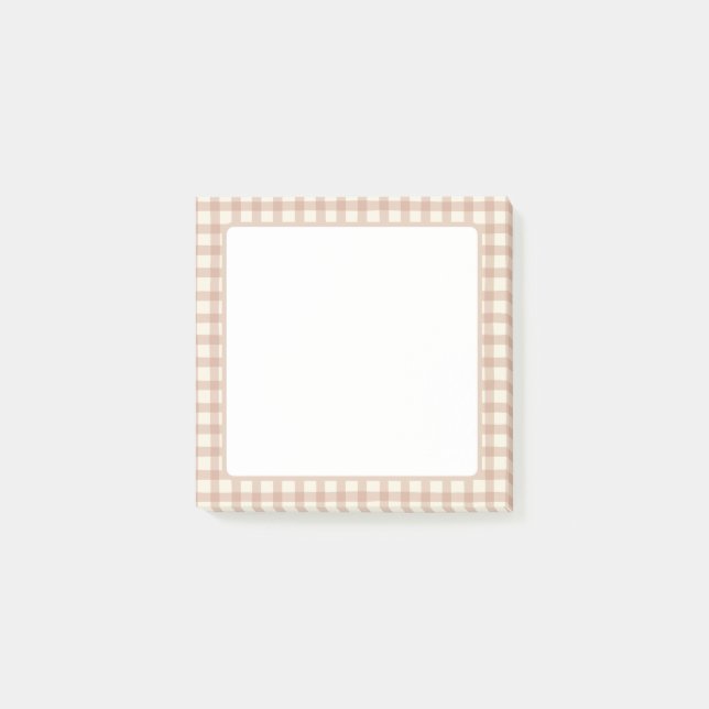 Gingham-mönster Post-it Block (Framsida)