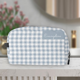 Gingham Mönster Rutig Preppy Randig Blå Vit Namn