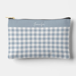 Gingham Mönster Rutig Preppy Randig Blå Vit Namn