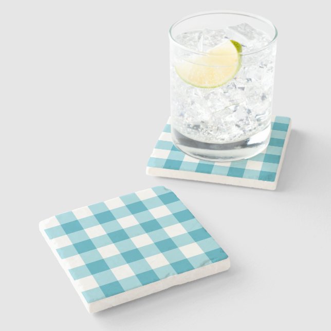 Gingham Mönster Stenunderlägg (Sidan)