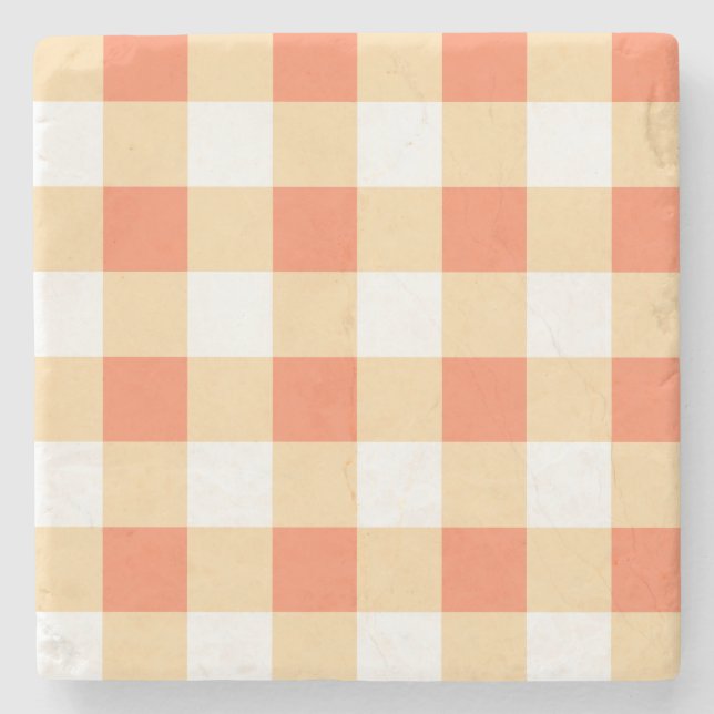 Gingham Mönster Stenunderlägg (Framsidan)