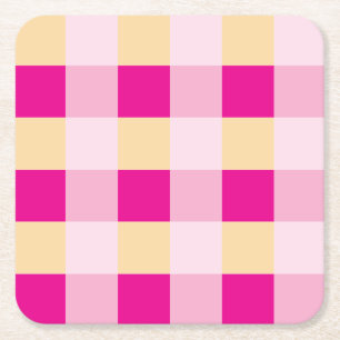 Gingham Mönster Underlägg Papper Kvadrat