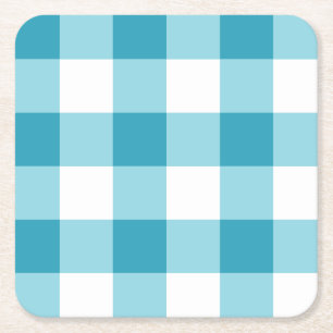 Gingham Mönster Underlägg Papper Kvadrat