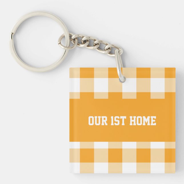Gingham Mönster Vårt första hem (Framsidan)