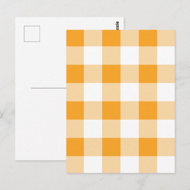 Gingham Mönster Vykort (Fram/baksida)