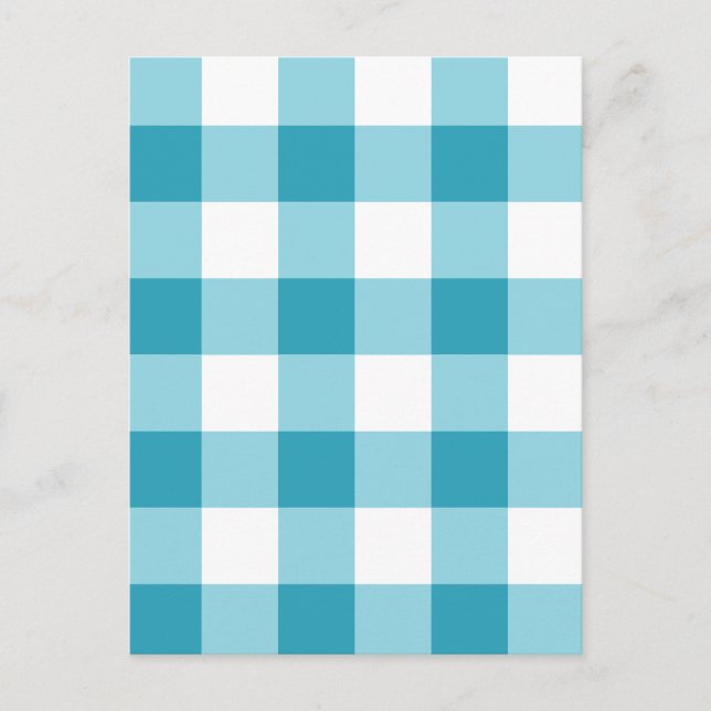 Gingham Mönster Vykort (Framsida)