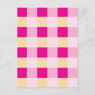Gingham Mönster Vykort