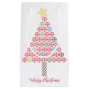 Gingham Multifärgad God jul Träd