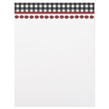 Gingham Nyckelpiga Brevpapperhuvud