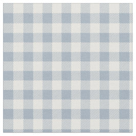 Gingham Pattern Coastal Checkered White Muted Blue Tyg