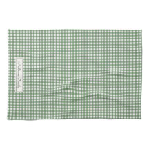 Gingham Pattern in Green with Name
