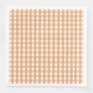 Gingham: Peachy Pappersservett