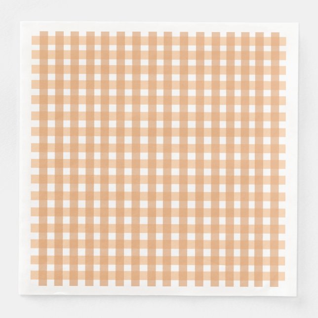Gingham: Peachy Pappersservett (Framsida)