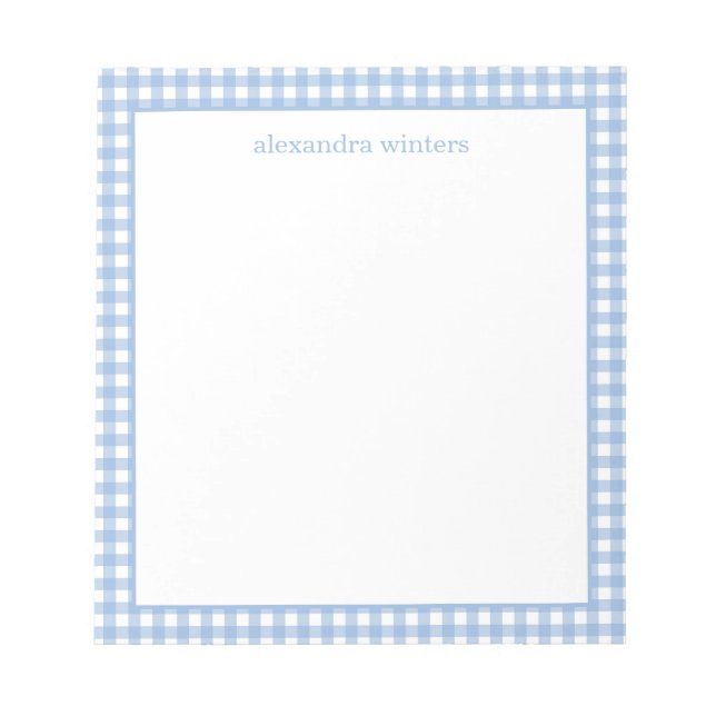 Gingham Personlig Anteckningsblock (Framsida)