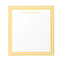 Gingham Personlig Anteckningsblock