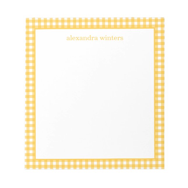 Gingham Personlig Anteckningsblock (Framsida)
