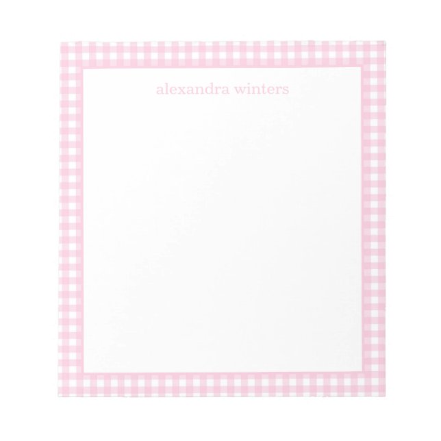 Gingham Personlig Anteckningsblock (Framsida)