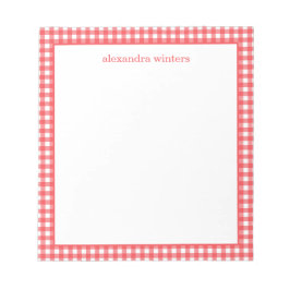 Gingham Personlig Anteckningsblock