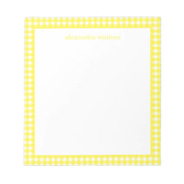 Gingham Personlig Anteckningsblock