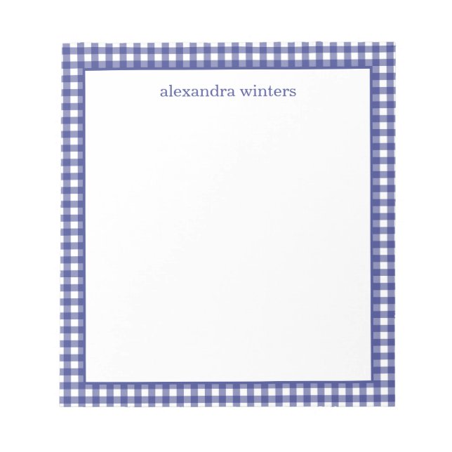 Gingham Personlig Anteckningsblock (Framsida)