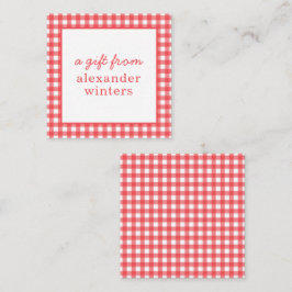 Gingham Personlig Gift-distriktskort Anteckningskort