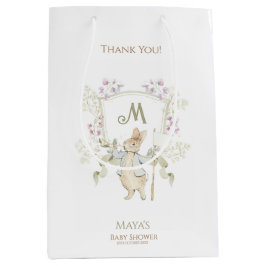 Gingham Peter, Rabbit Monogram Baby Shower
